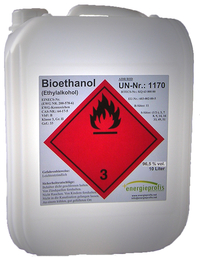 10 Liter Kamin Bioethanol 96,6% im Kanister VERSANDKOSTENFREI